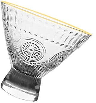 Cabilock 1 Pc Coupe De Glace Bols De Glace Verre à Cocktail Bar Bol De Refroidissement Coupes à Dessert en Verre Verres à Dessert Coupes à Dessert sur Pied Martini Cristal sans Whisky