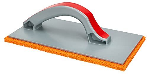 KOTARBAU® Reibebrett Kunststoff 280 x 140mm x 9 mm zum Verfugen mit Schwammgummi Orange Stuckbrett