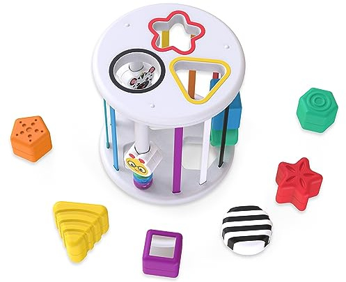 Baby Einstein Zen & Cal's Playground sorteringsleksak med 6 former för att upptäcka former och färger, sensoriskt leksaksset för spädbarn till småbarn, flerfärgat