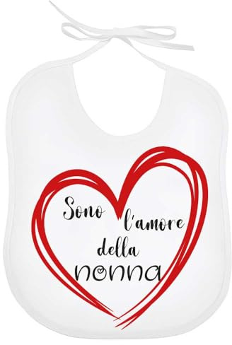 La Ruotante Bavaglino miglior nonna amore cocco leggere bavetta regalo nascita (2)