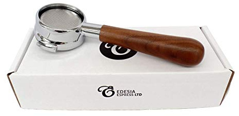 Bodenloser Siebträger für ASCASO 58mm-Espressomaschinen - Walnuss-Griff, 21g Sieb - 3 Tassen
