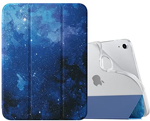 MoKo Slim Case for iPad (A16) 11th/10th Gen 2025/2022, Blue Starry Sky | Smart Protective Tri-fold Folio Standing Case, Soft TPU Translucent Back Cover, Auto Wake/Sleep, Support Touch ID