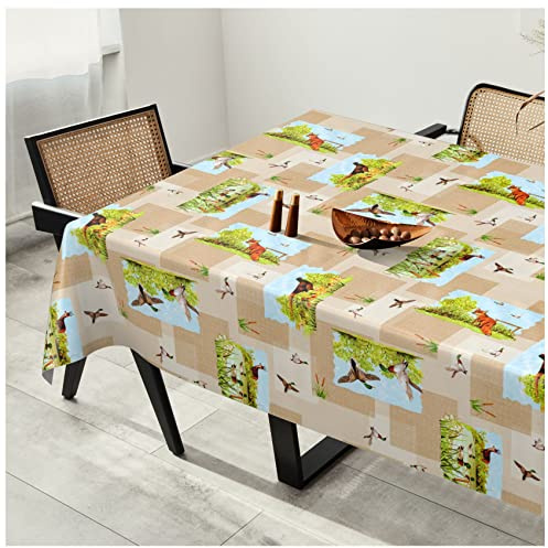 Vaxduk bordsduk tvättbar vaxduk vaxduk plastdukar slät 240 x 140 cm skärkant jakt