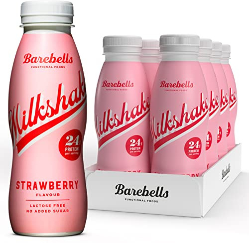 Barebells | Pack De Barebells Milkshake (8x330 Ml) | Boissons protéinées | Pack de milkshakes protéinés - Fraise