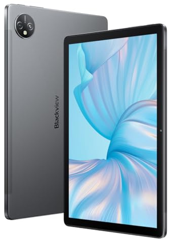 Blackview Tab 80 - Tablet táctil intuitiva - Pantalla de 10,1 - 8GB RAM + 128GB ROM - Unisoc Tiger T606 - Cámaras 8MP + 13MP - Batería 7680mAh - Gris