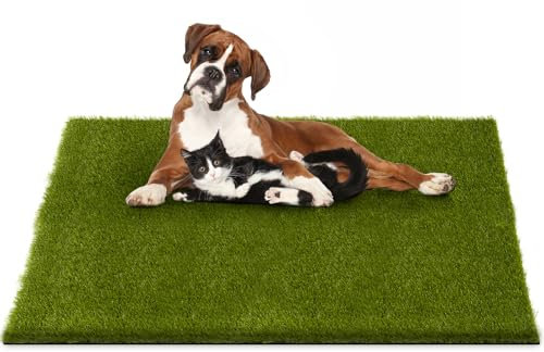 CooRug Almohadillas de césped artificial para perros, 39.4 x 31.5 pulgadas, reutilizable, alfombra de césped artificial para perros, lavable, almohadilla de repuesto para orina de perro, almohadillas