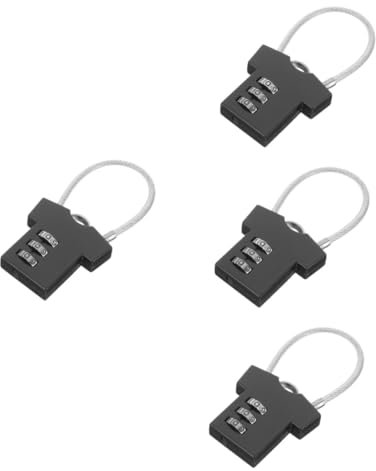 jojofuny 4 Stück Werkzeugkastenschloss Lagerschrank Schließfächer Türschlösser Vorhängeschloss Kombination Outdoor Vorhängeschloss Zahlenschloss Metallschloss Für Spind Vorhängeschlösser