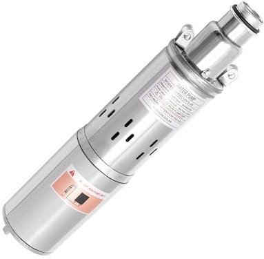 Tiefbrunnenpumpe,12v 180w Tiefbrunnenpumpe Brunnenpumpe Tauchpumpe Wasserpumpe Bis 20m 1.2m3/H Zwei Arten der Energieversorgung,Für Landwirtschaftliche BewäSserung, GartenbewäSserung