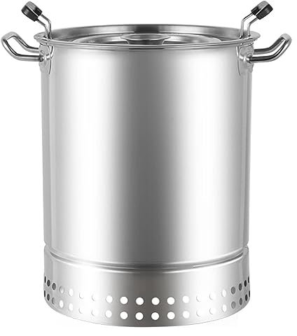 Tonneau à Charbon de Bois pour Barbecue, fumoir à Baril, Barbecue à Charbon de Bois, Grill à Barbecue en Acier Inoxydable avec 20 brochettes à brochettes, Panier à Griller Roulant, Support d