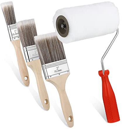 Generisch Paint Roller Mit Holzgriff Und Für Flachfarben Rollermalwerkzeug Für Wände Und Decken
