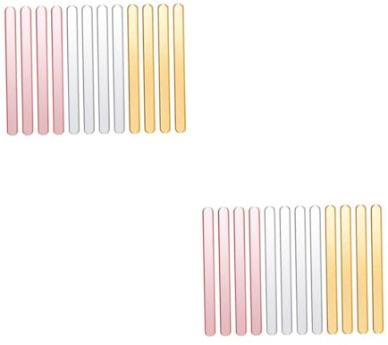 Tofficu 60stücke Teiliges Acryl-eisstiele Für -desserts Lebensmittelechtes Material Roségold Für Kreative Bastelprojekte