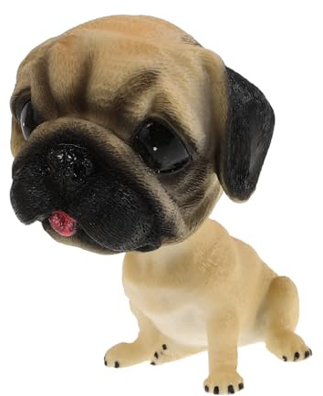 CTIRCHIU Wackelfigur Hund fürs Auto Armaturenbrett aus Kunstharz | Niedliches Cartoon Design, Bobblehead Funktion, Einfache Installation