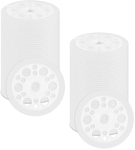 MISIQIMA 200 Pièces Rondelles D'Isolation en Plastique, 46 MM, Entretoise Plastique PP pour la Fixation et le Support des Panneaux Isolants en Mousse