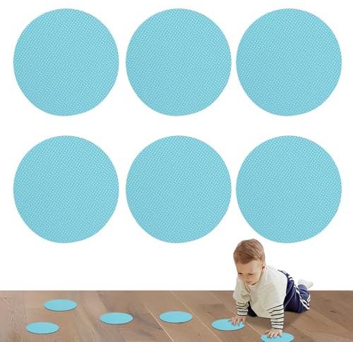Pegatinas para el suelo de la ducha, 6 unidades, antideslizantes, autoadhesivas, redondas, para escaleras, baño y cocina