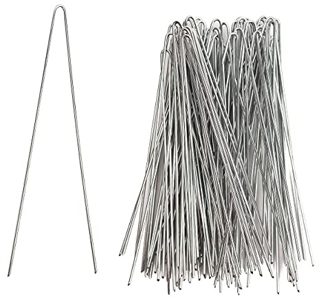 Iflo Juego de agujas para floristería, agujas romanas y agujas de hiedra para coronas, arreglos y decoración (agujas de hiedra 10 x 80 mm, galvanizadas, 65 unidades)