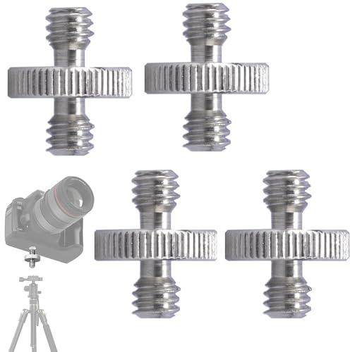GNALIA Accessori Fotografia, 4 Viti 1/4-1/4, Argento, Per Treppiedi E Fotocamere