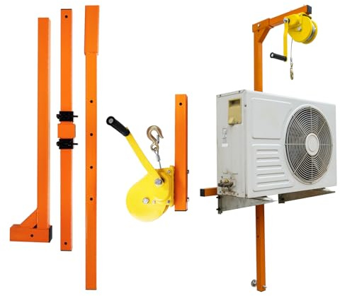 Outil de levage de climatiseur robuste avec treuil manuel efficace pour l'installation extérieure pour les professionnels de la climatisation et les propriétaires de maison