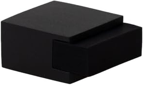 EVI Herrajes | Tope para Puerta de Suelo - Diseño Cuadrado | 20x14mm | Acero - Lacado Negro | Montaje Adhesivo| I-197/14