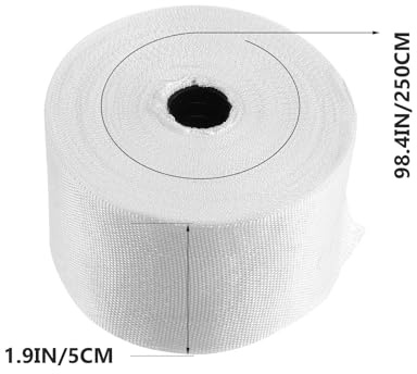 SOIMISS Fiberglass Cloth Tape Non Adhesive for Reinforced Repair and Electrical Coil Insulation, Woven Glass Fiber Mesh Strip for Canoes and Kayaks