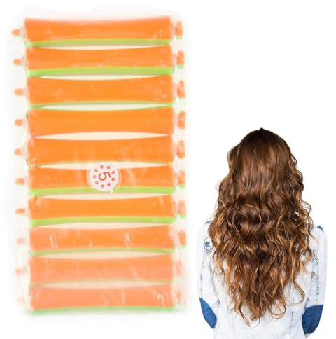 Rizador de pelo sin calor, rizador de pelo sin calor, rizadores de dos | colores, rizadores de ondas frías de dos colores para cabello largo y corto, herramientas de peinado para mujeres