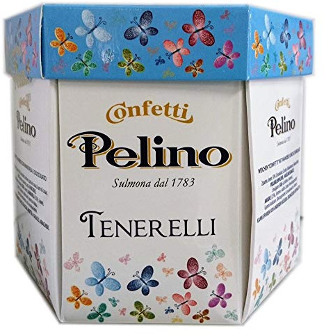 Confetti Pelino Sulmona dal 1783 Confetti Pelino - Dragées Ciocomandorla - Bleu avec Chocolat - 300 gr