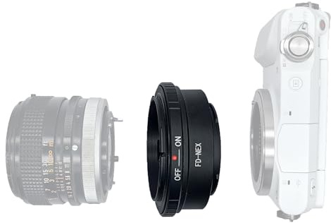 FD-NEX Objektivadapter Adapterring,für Canon FD/FL Objektiv Kompatibel für E-Mount Kamera,NEX-3,NEX-C3,NEX-F3,NEX-3N,NEX-5,NEX-5N,a3000,a7,a7S,a7R,a7II;FD to NEX Lens Adapter