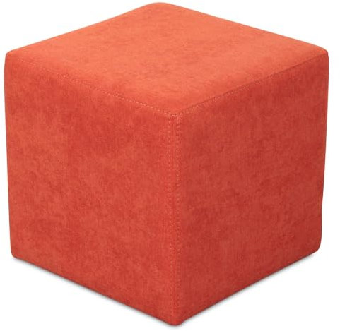 Staboos Sitzwürfel 42cm - Hochwertiger Sitzhocker Pflegeleichter Pouf Hocker - Sitzpouf mit nur 4kg - Sitzcube als perfekte Sitzgelegenheit (Coral_08)