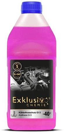 Exklusiv Chemie® G13 Kühlerfrostschutz bis -40° - 1000ml - 5 Jahre | Kühlflüssigkeit Auto | G13 Kühlmittel Auto | Gebrauchsfertig | Langlebiger Schutz