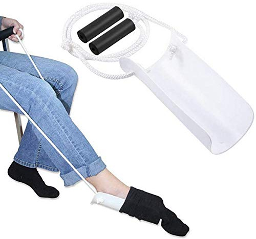 Perfect Flower Sockenhilfe Sock,Sockenhilfe Ist Leicht Und Leicht Zu Tragen,Socken Anziehhilfe Für Senioren,Greifhilfe Für Kompressionssocken,Sockenanzieher Sockenanziehhilfe Dressing Assist