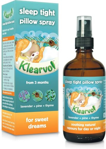 Klearvol Sleep Tight Pillow Spray 50 ml (Pack of 1) – Natural Essential Oil Blend with Lavender, Pine and Thyme for Calming Bedtime Routines for Children of 3+ Months