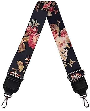 Jeiento Rosa Pfingstrose breiter Geldbörsenriemen Blumen Ersatz verstellbarer Tragegurt Taschengurt mit Metallhaken, Handtasche Crossbody Gurt