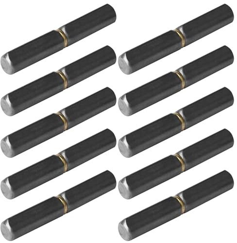 TSSS 10 Pieces 120 x 17.5 mm Weld On Bullet Hinges, Weldable Barrel Detachable Gate Door Hinge