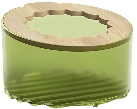 CavspkArt Hamster Sand Bath Container,5.7x5.7x3.66-Inch Hamster Sand Bath Box,Green Small Pet Bathroom,Guinea Pig Toilet Hamster Bathtub Sauna Box for Gerbil,Guinea Pig,Small Pet Accessories