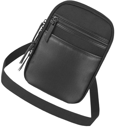 Herren Umhängetaschen, Bauchtaschen Damen Umhängetasche | Leichte und elegante Umhängetasche für Herren - Damen Umhängetaschen multifunktional für Dokumente, Laufen, Schwarz , riferimento alla