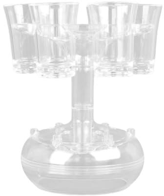 Dispenser per vino in acrilico finto, dispenser e porta bicchiere per shot, portabottiglie per vino | Supporto dispenser per bicchieri da shot per succo, birra, caffè, tè