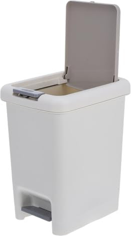 Cabilock Poubelle De Salle De Bains Avec Couvercle à Pression Petit Bac à Déchets Plastique Pour Bureau Et Chambre Facile Des Déchets Design Compact Et Pratique Pour Espace Organisé