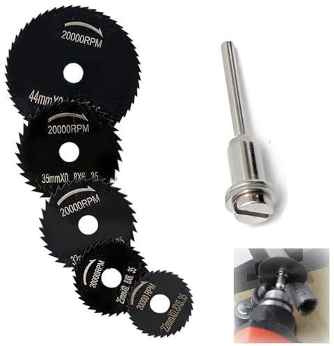 Sägeblatt Kreissägeblatt Set 6-teilig, Multifunktionswerkzeuge HSS Kreissägeblätter, Mini Kreissägeblatt für Holz, Kunststoff und Metall, Präzise und robuste Schneidblätter für DIY und Profis, Hoch