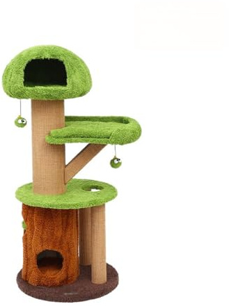 Multi-Level Cat Tree with Climbing Pole - Forest Treehouse Style Cat Condo for Cats, All-Year-Round Cat Nest, Ideal Medium Size for Active Cats