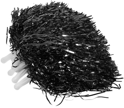 Toyvian Cheerleader Pompons Schwarz 10 Stück Handpompons Für Anfeuerung Bei Sportveranstaltungen Und Gymnastik Wiederverwendbare Cheerleading Requisiten Mit Griff