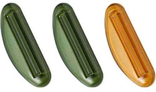 HIAKDOFT Presse-distributeur De Dentifrice Manuel 3 Pièces Petit Taille Plastique Couleur Aléatoire Réutilisable Économie Salle De Bain Accessoire Hygiène Familiale