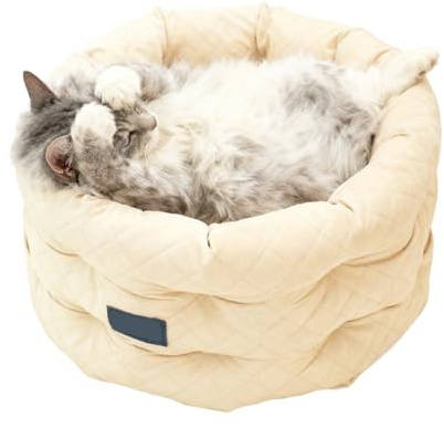 Kattsäng | Tvättbar upphöjd kant för soffa och soffa – halkfri yta för kattsäng med värme och komfort | för valpar och kattungar samt för jul och vinter samt för inomhusbruk