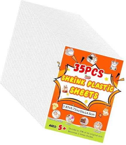 Childcraft Film rétractable imprimable pour travaux manuels - Compatible avec imprimante à jet d'encre - 25 panneaux - Blanc