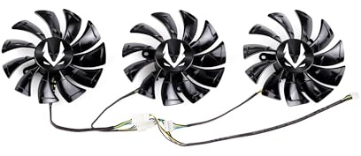 QFFOZSW 87MM GA92S2U per Ventola di Raffreddamento per ZOTAC per GeForce RTX 2080 Ti AMP Edition Dispositivo della Scheda Grafica GFY09215M12SPA(Black 3-Fan)