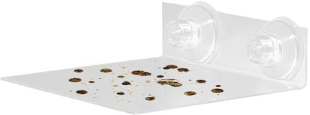 Vmiorzq Bandeja de alimentación para Aves - Plato recogedor de restos de Comida de acrílico Transparente,Plato de Aves con - para Casa, Ventana, Vidrio, Jardín, Traspatio, Patio, Balcón y