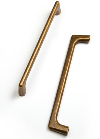 BEILEIOU 5er-Pack Antik Messing Schrankgriffe, 160mm Lochabstand, Vintage-Stil Griffe aus Zinklegierung, Möbelbeschläge für Küchenschränke, Badezimmerschränke und Kommoden (5, Antike Messing, 160mm)