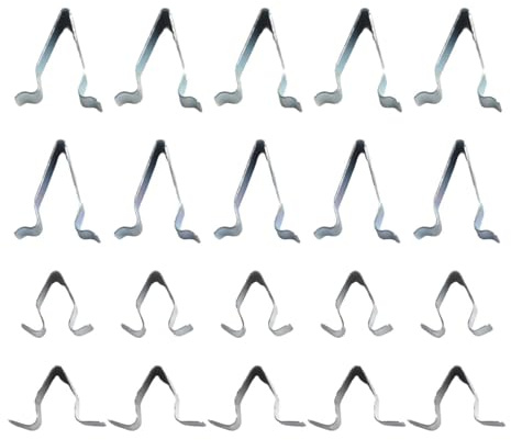 MuchLuckystar Set di 20 clip di fissaggio a molla in metallo per auto, per pannello portiera, bagagliaio, cruscotto, rivestimento compatibile con golf