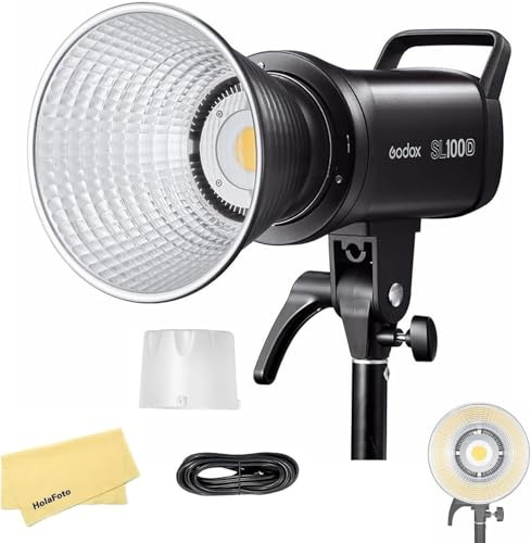Godox SL100D 100W LED Video Light,2800-6500K White Yellow Version LCD Panel | Continuous Output Bowens Mount Studio Light