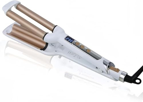 3 Barrel Curling Tongs Beach Wave Hair Curler Ceramic Curling Iron Hair Waver Wand for Short Long Hair