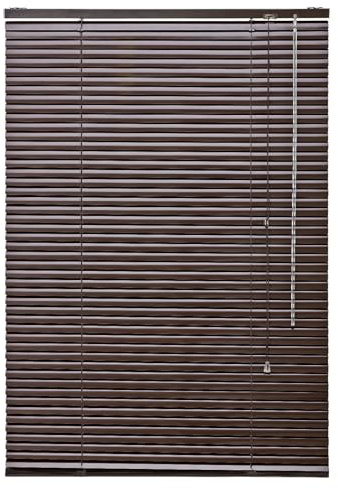 Alu Jalousie viele Größen und Farben Aluminium Lamellen Rollo Faltrollo Jalousette Wandmontage Deckenmontage Tür Fenster Sonnenschutz Sichtschutz Blendschutz Hitzeschutz (50 x 160 cm, Mocca)