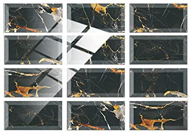 TYUTYU Stickers muraux Décoration de la Maison Cuisine Vinyle pour Salle de Bain pour la Cuisine PVC Céramique carrelage Panneau Autocollant Auto-adhésif Autocollant Auto-adhésif